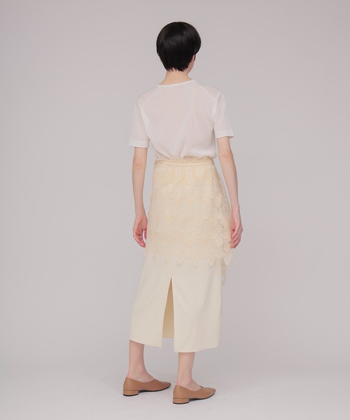 DRESSLAVE(ドレスレイブ)の「lace twinset skirt(レースツインセットスカート)(スカート・レディース・ホワイト/ネイビー・38)」の10枚目の写真
