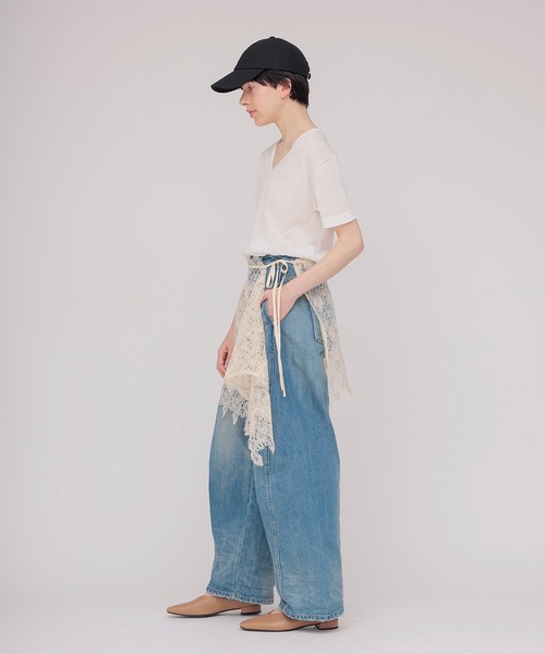 DRESSLAVE(ドレスレイブ)の「lace twinset skirt(レースツインセットスカート)(スカート・レディース・ホワイト/ネイビー・38)」の12枚目の写真