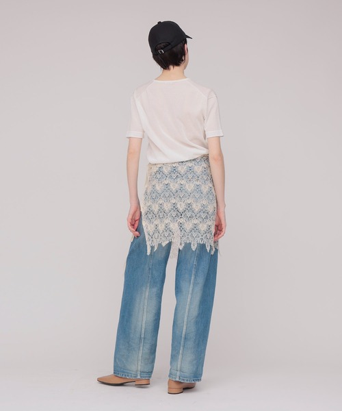 DRESSLAVE(ドレスレイブ)の「lace twinset skirt(レースツインセットスカート)(スカート・レディース・ホワイト/ネイビー・38)」の13枚目の写真