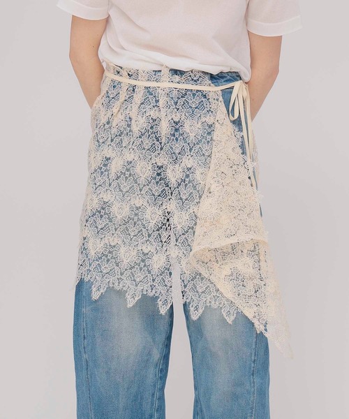 DRESSLAVE(ドレスレイブ)の「lace twinset skirt(レースツインセットスカート)(スカート・レディース・ホワイト/ネイビー・38)」の15枚目の写真