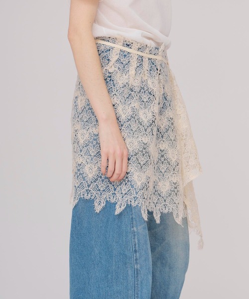 DRESSLAVE(ドレスレイブ)の「lace twinset skirt(レースツインセットスカート)(スカート・レディース・ホワイト/ネイビー・38)」の16枚目の写真