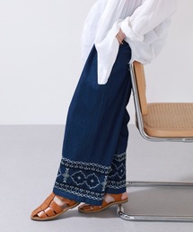 パンツ デニムエンブ ネイビー