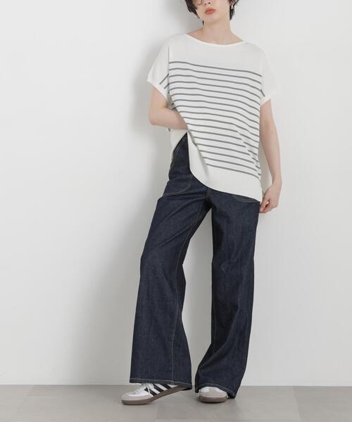 SOMETHING(サムシング)の「SOMETHING/LISA LACE UP WIDE(デニムパンツ・レディース・ブルー/ダークブルー・M/S/XS)」の2枚目の写真