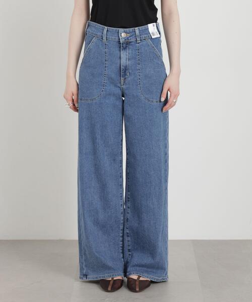 SOMETHING(サムシング)の「SOMETHING/LISA LACE UP WIDE(デニムパンツ・レディース・ブルー/ダークブルー・M/S/XS)」の10枚目の写真