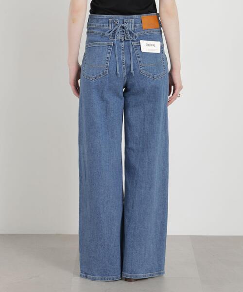 SOMETHING(サムシング)の「SOMETHING/LISA LACE UP WIDE(デニムパンツ・レディース・ブルー/ダークブルー・M/S/XS)」の12枚目の写真