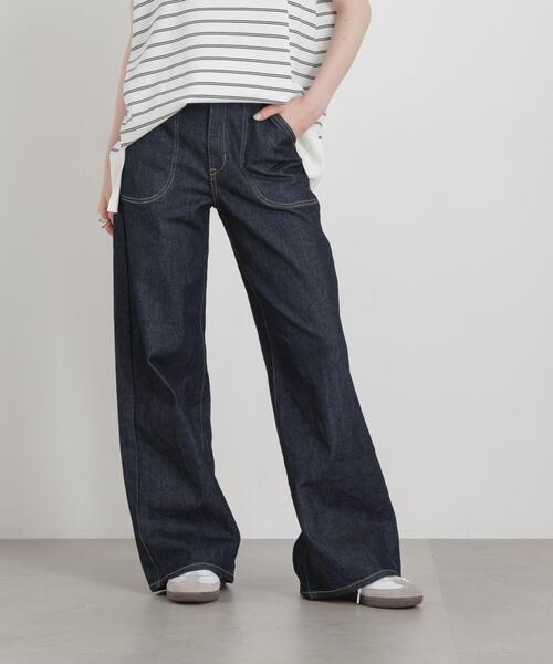 SOMETHING(サムシング)の「SOMETHING/LISA LACE UP WIDE(デニムパンツ・レディース・ブルー/ダークブルー・M/S/XS)」の16枚目の写真