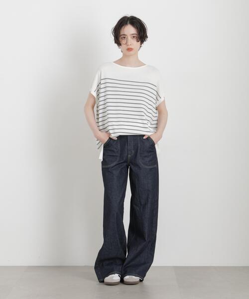 SOMETHING(サムシング)の「SOMETHING/LISA LACE UP WIDE(デニムパンツ・レディース・ブルー/ダークブルー・M/S/XS)」の18枚目の写真