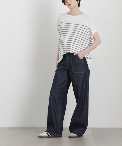 SOMETHING(サムシング)の「SOMETHING/LISA LACE UP WIDE(デニムパンツ・レディース・ブルー/ダークブルー・M/S/XS)」の19枚目の写真