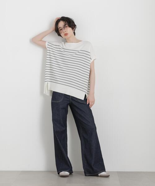 SOMETHING(サムシング)の「SOMETHING/LISA LACE UP WIDE(デニムパンツ・レディース・ブルー/ダークブルー・M/S/XS)」の22枚目の写真