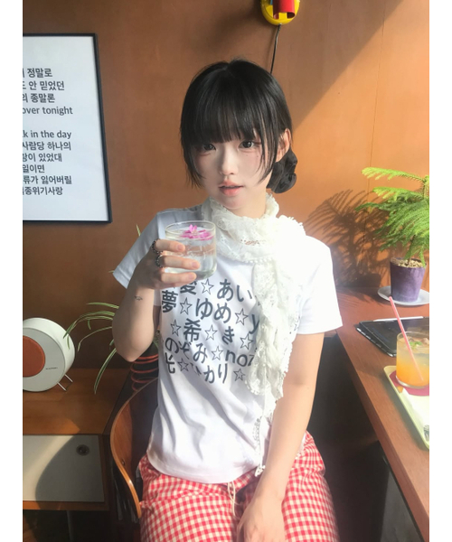 AFTERNUDE(アフターヌード)の「ユメT(ホワイト)(Tシャツ/カットソー・レディース・その他・FREE)」の3枚目の写真