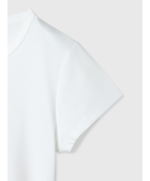 anuans(アニュアンス)の「シルクタッチコットンレーストリムコンパクトTシャツ(Tシャツ/カットソー・レディース・ホワイト/ブラック・SMALL/MEDIUM)」の18枚目の写真