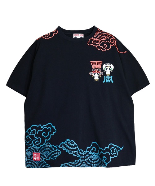 PANDIESTA（パンディエスタ）の「風雷熊猫Tシャツ(M2)（Tシャツ/カットソー・メンズ・ホワイト/ブラック・M/XL/XXL/L）」の3枚目の写真