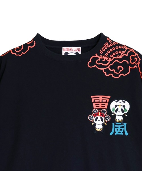 PANDIESTA（パンディエスタ）の「風雷熊猫Tシャツ(M2)（Tシャツ/カットソー・メンズ・ホワイト/ブラック・M/XL/XXL/L）」の5枚目の写真