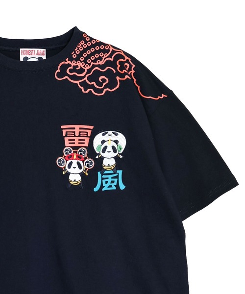 PANDIESTA（パンディエスタ）の「風雷熊猫Tシャツ(M2)（Tシャツ/カットソー・メンズ・ホワイト/ブラック・M/XL/XXL/L）」の4枚目の写真