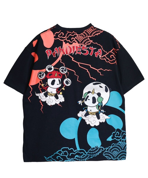PANDIESTA（パンディエスタ）の「風雷熊猫Tシャツ(M2)（Tシャツ/カットソー・メンズ・ホワイト/ブラック・M/XL/XXL/L）」の7枚目の写真