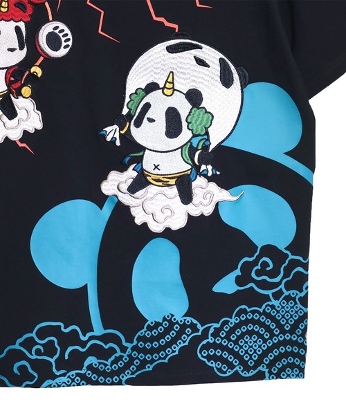 PANDIESTA（パンディエスタ）の「風雷熊猫Tシャツ(M2)（Tシャツ/カットソー・メンズ・ホワイト/ブラック・M/XL/XXL/L）」の9枚目の写真