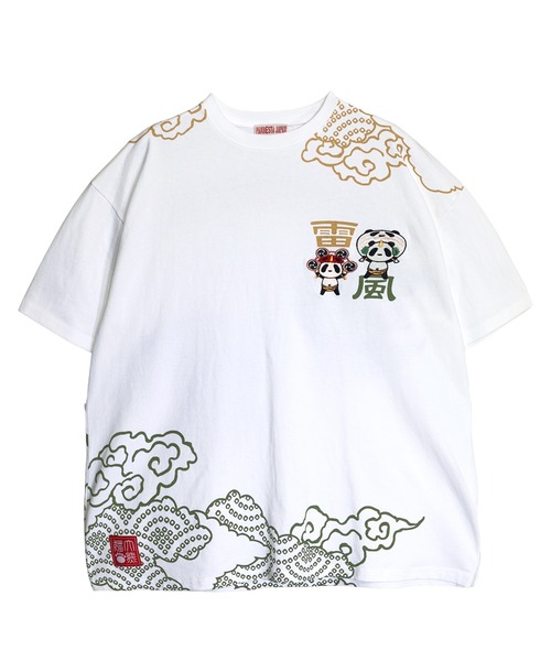 PANDIESTA（パンディエスタ）の「風雷熊猫Tシャツ(M2)（Tシャツ/カットソー・メンズ・ホワイト/ブラック・M/XL/XXL/L）」の10枚目の写真