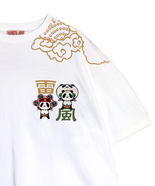 PANDIESTA（パンディエスタ）の「風雷熊猫Tシャツ(M2)（Tシャツ/カットソー・メンズ・ホワイト/ブラック・M/XL/XXL/L）」の13枚目の写真