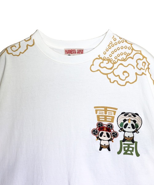 PANDIESTA（パンディエスタ）の「風雷熊猫Tシャツ(M2)（Tシャツ/カットソー・メンズ・ホワイト/ブラック・M/XL/XXL/L）」の12枚目の写真