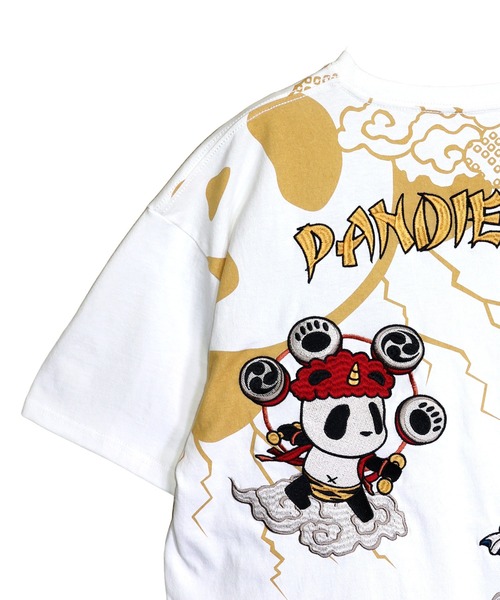 PANDIESTA（パンディエスタ）の「風雷熊猫Tシャツ(M2)（Tシャツ/カットソー・メンズ・ホワイト/ブラック・M/XL/XXL/L）」の15枚目の写真