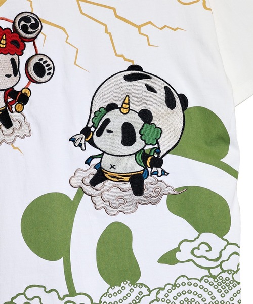 PANDIESTA（パンディエスタ）の「風雷熊猫Tシャツ(M2)（Tシャツ/カットソー・メンズ・ホワイト/ブラック・M/XL/XXL/L）」の16枚目の写真