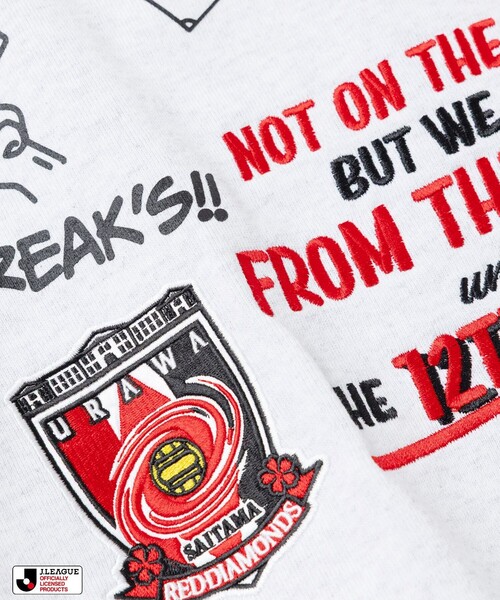 FREAK'S STORE(フリークスストア)の「J.LEAGUE × FREAK’S STORE 別注SUPPORTERS ZIP HOODIE【浦和レッズ】(パーカー・メンズ・ライトグレー/チャコールグレー・SMALL/MEDIUM)」の12枚目の写真