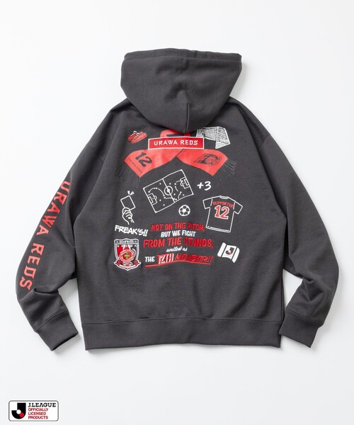 FREAK'S STORE(フリークスストア)の「J.LEAGUE × FREAK’S STORE 別注SUPPORTERS ZIP HOODIE【浦和レッズ】(パーカー・メンズ・ライトグレー/チャコールグレー・SMALL/MEDIUM)」の14枚目の写真