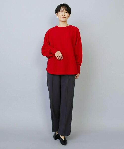 MOGA(モガ)の「バッグブラッシュストレッチストレートパンツ(その他パンツ・レディース・チャコールグレー/オフホワイト/ブラック・1/2/3)」の9枚目の写真