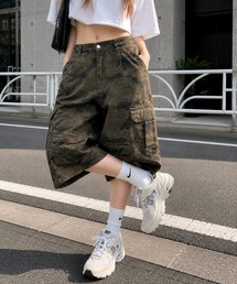 【Bls】 【ZL】【Bling Leads】カモフラージュ総柄 迷彩ハーフパンツ