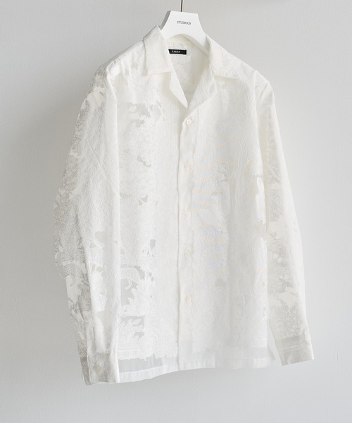 TAAKK（ターク）の「【TAAKK/ターク】別注 long sleeve shirt / 長袖シャツ（シャツ/ブラウス・メンズ・ホワイト/ブラック・3/2）」の2枚目の写真