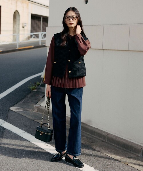 green label relaxing（グリーンレーベルリラクシング）の「［size SHORTあり］スソ プリーツ シャツ マシンウォッシャブル 吸水速乾（シャツ/ブラウス・レディース・ライトブルー/ダークブラウン/オフホワイト/ケリーグリーン・FREE/SHORT）」の11枚目の写真