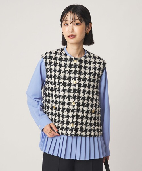 green label relaxing（グリーンレーベルリラクシング）の「［size SHORTあり］スソ プリーツ シャツ マシンウォッシャブル 吸水速乾（シャツ/ブラウス・レディース・ライトブルー/ダークブラウン/オフホワイト/ケリーグリーン・FREE/SHORT）」の17枚目の写真