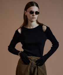 Glove Rib Jersey Top/グローブリブカットソートップス