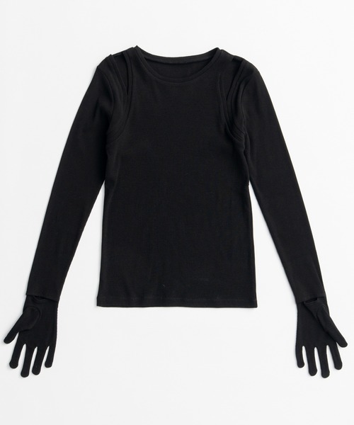 MAISON SPECIAL(メゾンスペシャル)の「Glove Rib Jersey Top/グローブリブカットソートップス(Tシャツ/カットソー・レディース・ブラウン/ブラック/パープル・FREE)」の21枚目の写真