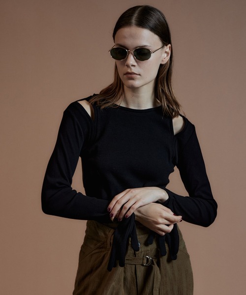 MAISON SPECIAL(メゾンスペシャル)の「Glove Rib Jersey Top/グローブリブカットソートップス(Tシャツ/カットソー・レディース・ブラウン/ブラック/パープル・FREE)」の15枚目の写真