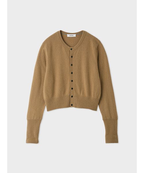MIESROHE（ミースロエ）の「バイカラーカシミアコンパクトニットカーデ（カーディガン/ボレロ・レディース・イエロー/グレー/キャメル・F）」の13枚目の写真