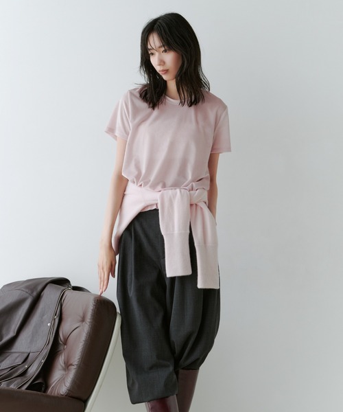 MIESROHE（ミースロエ）の「バイカラーカシミアコンパクトニットカーデ（カーディガン/ボレロ・レディース・イエロー/グレー/キャメル・F）」の20枚目の写真