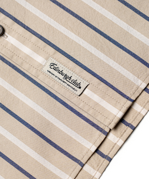 EDINBURGH CLUB(エディンバラクラブ)の「OVER FIT STRIPED SHIRT (BEIGE)(シャツ/ブラウス・メンズ・Beige・SMALL/MEDIUM/LARGE/X-LARGE)」の5枚目の写真