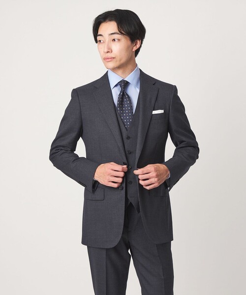 green label relaxing(グリーンレーベルリラクシング)の「コットン ヘリンボーン ワイドカラー ドレスシャツ -形態安定-(ビジネスシャツ・メンズ・ホワイト/ライトブルー/ライトグレー・43cm/39cm/42cm/41cm/40cm/37cm/38cm)」の6枚目の写真