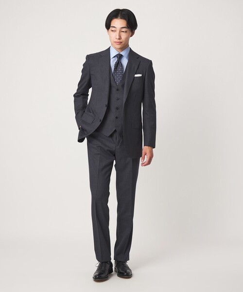 green label relaxing(グリーンレーベルリラクシング)の「コットン ヘリンボーン ワイドカラー ドレスシャツ -形態安定-(ビジネスシャツ・メンズ・ホワイト/ライトブルー/ライトグレー・43cm/39cm/42cm/41cm/40cm/37cm/38cm)」の7枚目の写真