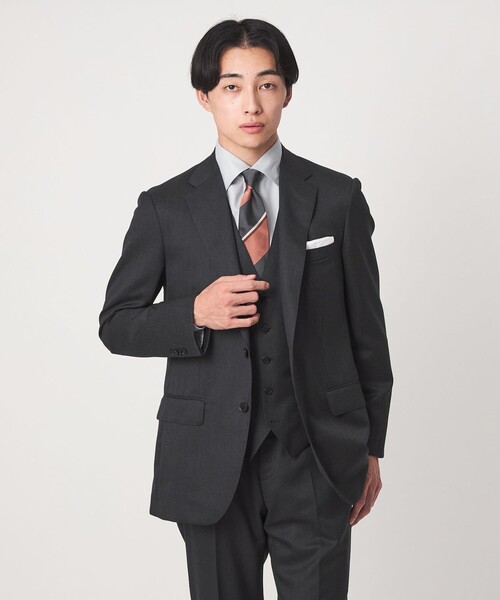 green label relaxing(グリーンレーベルリラクシング)の「コットン ヘリンボーン ワイドカラー ドレスシャツ -形態安定-(ビジネスシャツ・メンズ・ホワイト/ライトブルー/ライトグレー・43cm/39cm/42cm/41cm/40cm/37cm/38cm)」の10枚目の写真