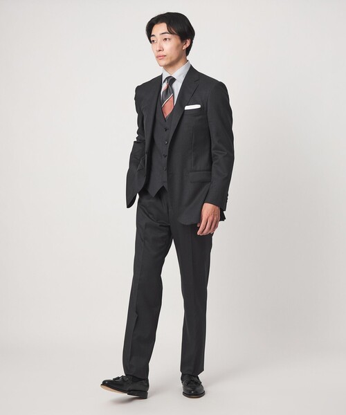 green label relaxing(グリーンレーベルリラクシング)の「コットン ヘリンボーン ワイドカラー ドレスシャツ -形態安定-(ビジネスシャツ・メンズ・ホワイト/ライトブルー/ライトグレー・43cm/39cm/42cm/41cm/40cm/37cm/38cm)」の11枚目の写真