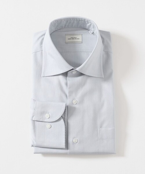 green label relaxing(グリーンレーベルリラクシング)の「コットン ヘリンボーン ワイドカラー ドレスシャツ -形態安定-(ビジネスシャツ・メンズ・ホワイト/ライトブルー/ライトグレー・43cm/39cm/42cm/41cm/40cm/37cm/38cm)」の19枚目の写真
