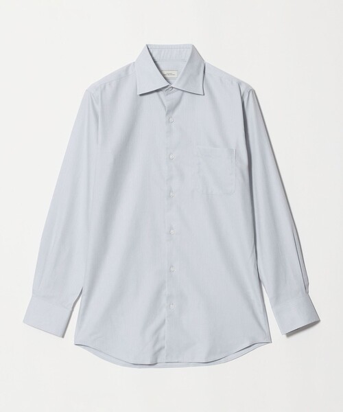 green label relaxing(グリーンレーベルリラクシング)の「コットン ヘリンボーン ワイドカラー ドレスシャツ -形態安定-(ビジネスシャツ・メンズ・ホワイト/ライトブルー/ライトグレー・43cm/39cm/42cm/41cm/40cm/37cm/38cm)」の20枚目の写真