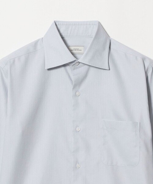 green label relaxing(グリーンレーベルリラクシング)の「コットン ヘリンボーン ワイドカラー ドレスシャツ -形態安定-(ビジネスシャツ・メンズ・ホワイト/ライトブルー/ライトグレー・43cm/39cm/42cm/41cm/40cm/37cm/38cm)」の21枚目の写真