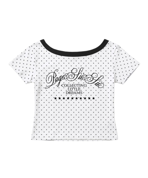 PAGESIISII(ページシシ)の「コレクティングリトルドリームスプリンティングドットワンショルダー スリムフィット半袖Tシャツ ブラック(Tシャツ/カットソー・レディース・その他・MEDIUM)」の5枚目の写真
