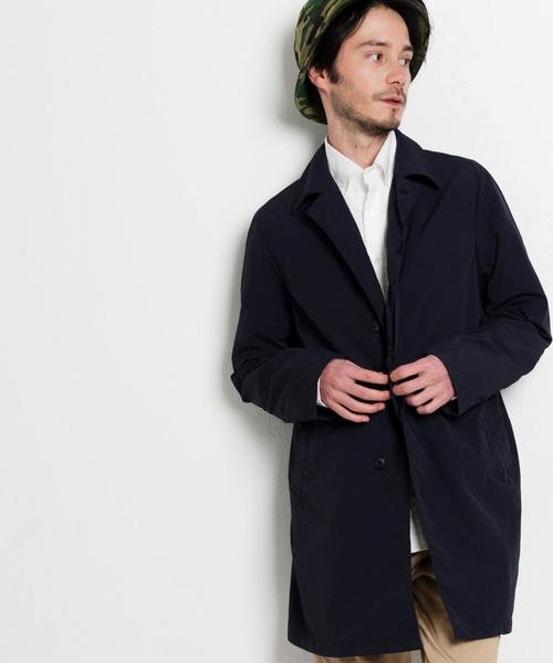 green label relaxing(グリーンレーベルリラクシング)の「KC NY ポケッタブル ステンカラーコート◆(ステンカラーコート・メンズ・コバルトブルー/ネイビー/ベージュ・SMALL/X-LARGE/LARGE/MEDIUM)」の2枚目の写真