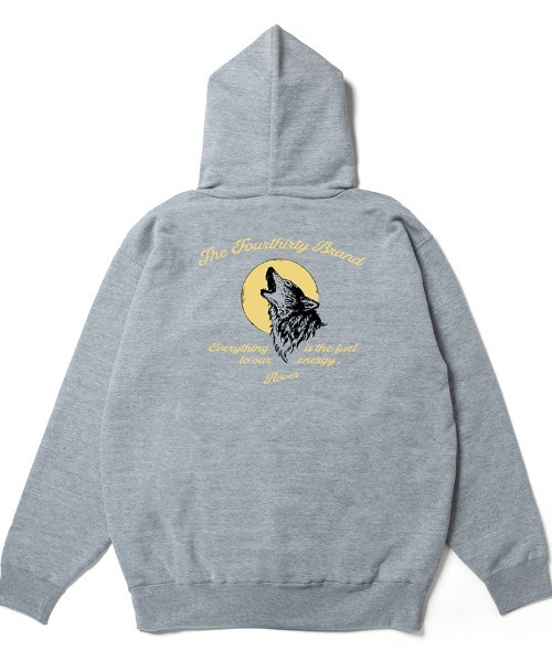 430(フォーサーティ)の「mpa4189-WOLF Z-U PARKA ジップアップパーカー(26-189)(パーカー・メンズ・ブラック/ネイビー/ヘザーグレー/チャコールグレー/ブラウン・1/2/3/0)」の3枚目の写真