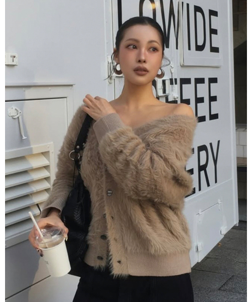 Hairy Cardigan — кардиган, бежевый