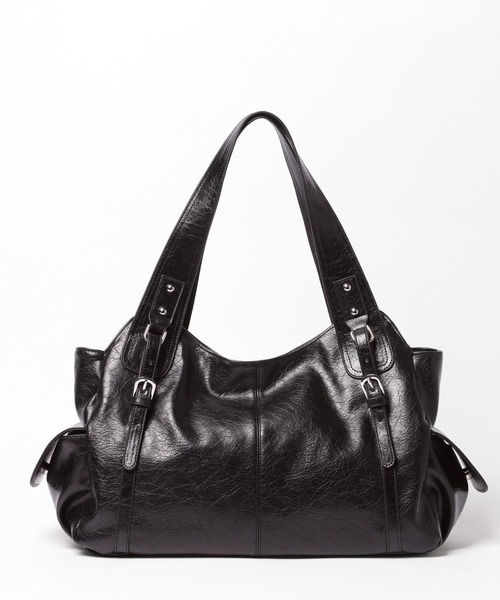 PAGEBOY(ページボーイ)の「ベルトデザインバッグ【500mlペットボトル/A4ファイル/PC収納可能/2WAY】(トートバッグ・レディース・ブラック・FREE)」の6枚目の写真
